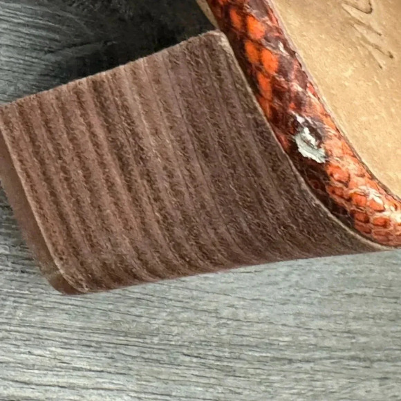 3/$30 Madewell The Hollie Ankle-Strap Sandal in Snake Embossed Leather - Picture 5 of 7